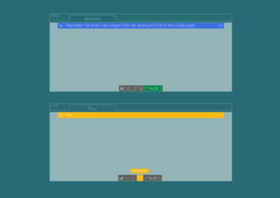Entwicklungsstufe 2 – Funktionsgruppen minimiert auf dem Desktop